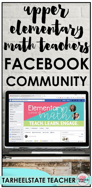 The Upper Elementary Math Teachers  Facebook group is the perfect group for 3rd grade, 4th grade, and 5th grade teachers who want to 
