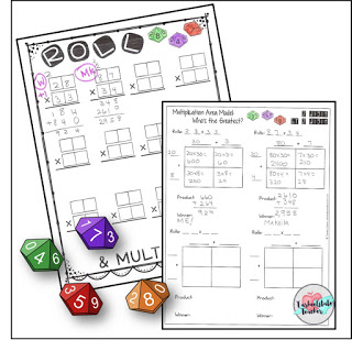 Read on for a look at the 4th and 5th grade leveled continuum for multiplication concepts, a free multiplication dice game, and other ideas for differentiation during your multiplication unit.
