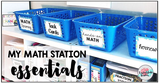 Thinking about implementing math station rotations or centers this year? Learn all about management and organizational tools I can't live without for my 4th grade and 5th grade math stations. I even show you how I set up my small groups and math station assignments. {3rd grade and 6th grade teachers, this works for you too!}