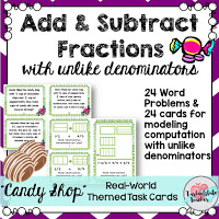 fractions task cards for 4th 5th grade