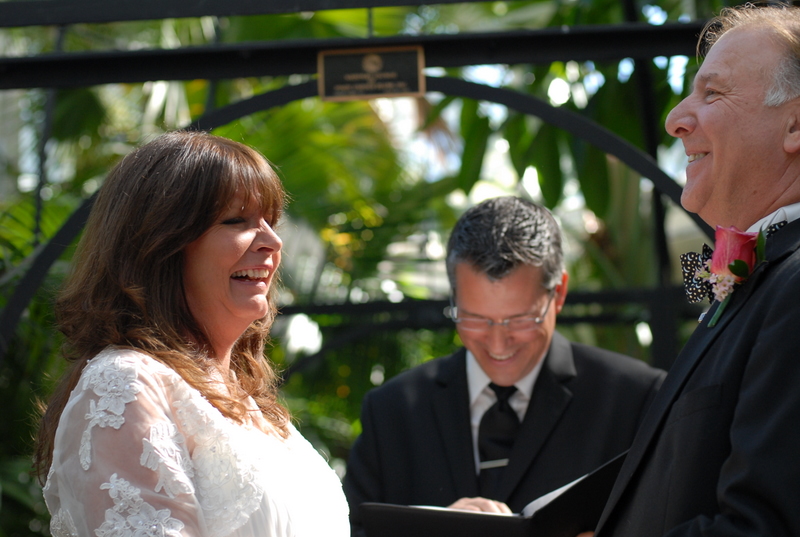 Damian King the wedding officiant in Columbus Ohio at Franklin Park Conservatory