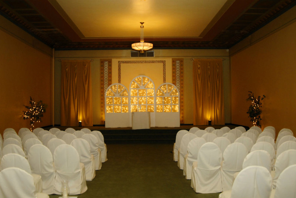 Wedding officiant, Damian King, visits the Macedonian Room at the Columbus Athenaeum in Ohio.