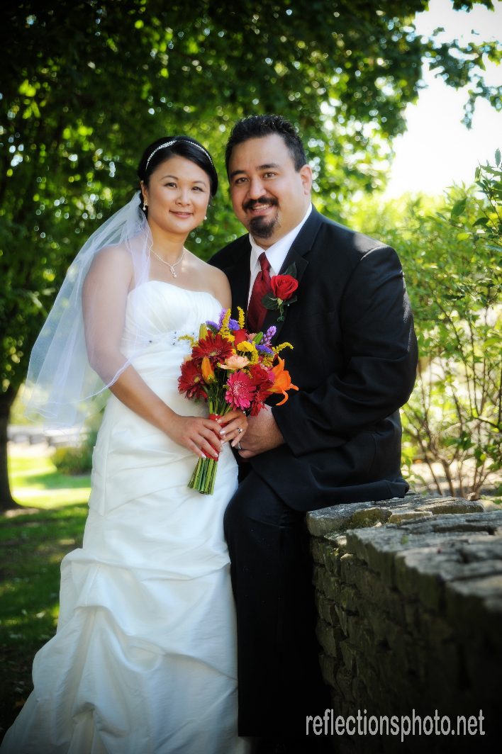 Christy and John just married at wedding venue, Franklin Park Conservatory