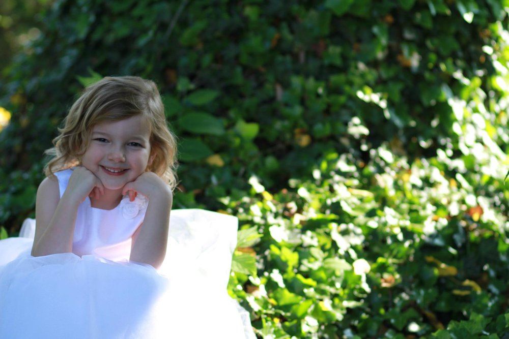 Flower girl in Columbus Ohio. Kendra and Nathan's wedding. Officiant was Damian King