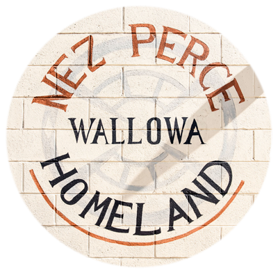 Nez Perce Wallowa Homeland Visitor Center sign