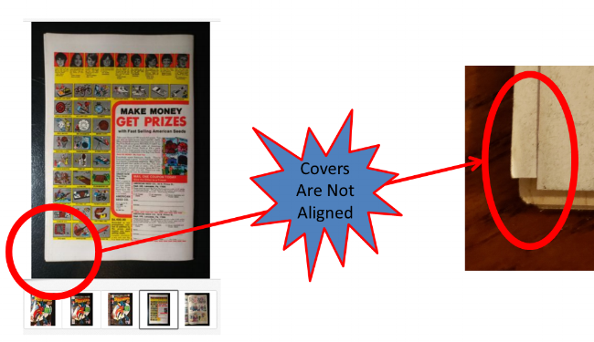 Tip #2 to Identify a Fake Double Cover: The front and back covers aren’t aligned #1