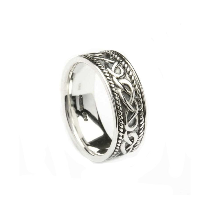 Men's Silver Celtic Knot Wedding Ring — Unique Celtic Wedding Rings