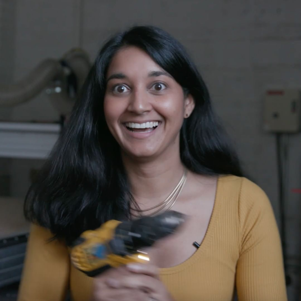 Founder Krystal Persaud acting reeeaally silly in the Kickstarter video