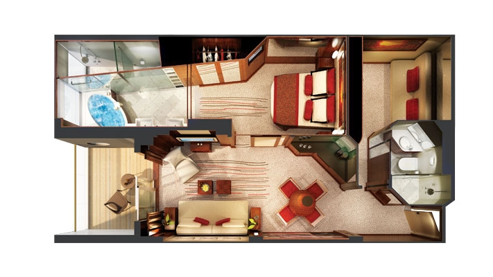 norwegian cruise line cabins: the two-bedroom haven family villa