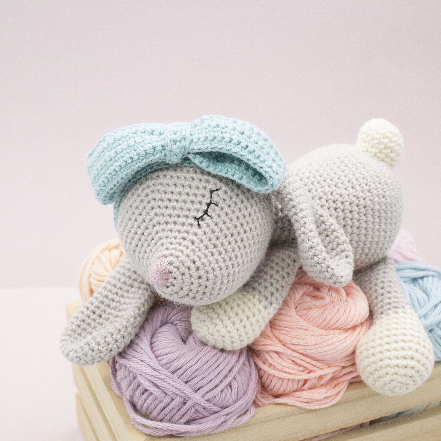 Crochet amigurumi pattern of a bunny rabbit — The Little Hook Crochet