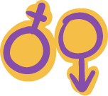 Male and female symbols mixed