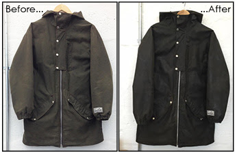 barbour re wax before and after