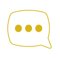 Icon of speech bubble with three dots