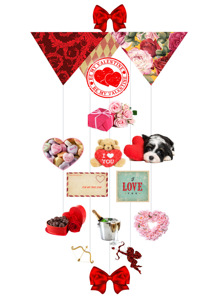 Be My Valentine Theia Chandelier Cards™ opened card