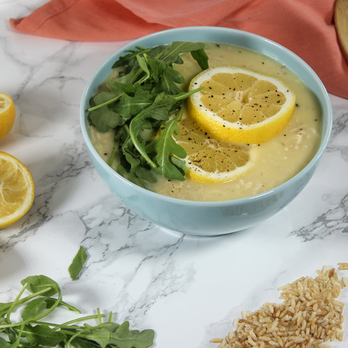  Avgolemono Soup with Chicken and Brown Rice