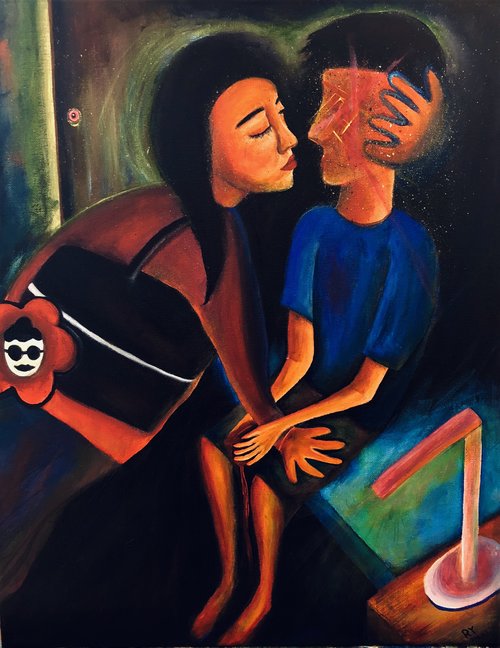 GOODBYE KISS: acrylic on canvas (2018)