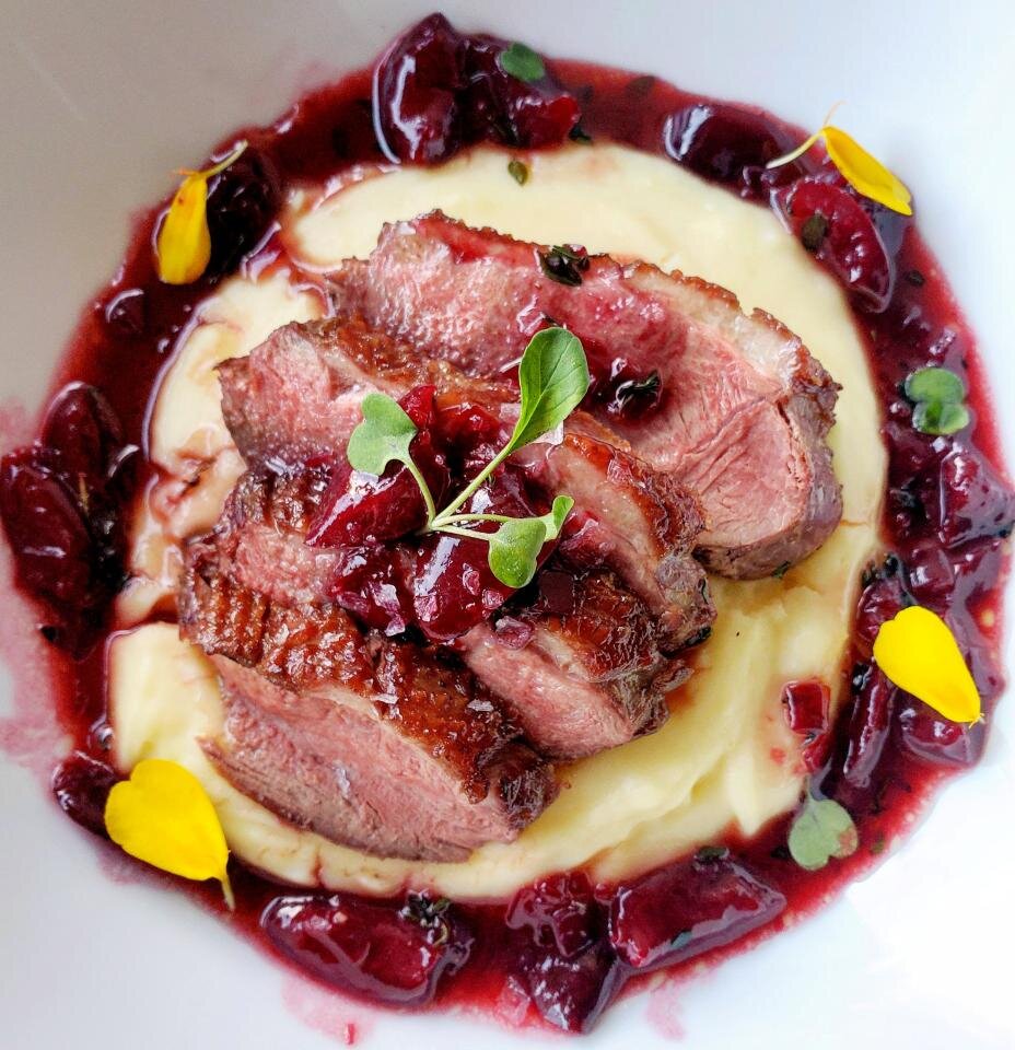 RECIPE: Duck Breast with Cherry Cognac and Thyme Sauce — The Seasoned Chef