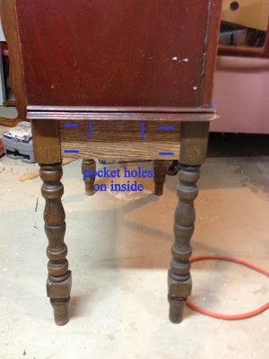 add legs to a cabinet