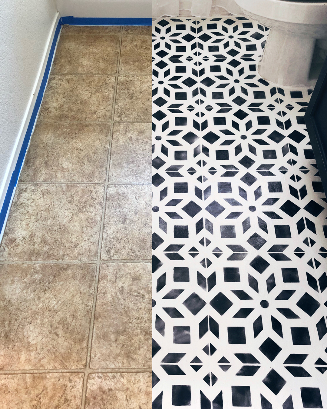 Bathroom Makeover Part 2Chalk Painted Linoleum Floors — BB FRÖSCH