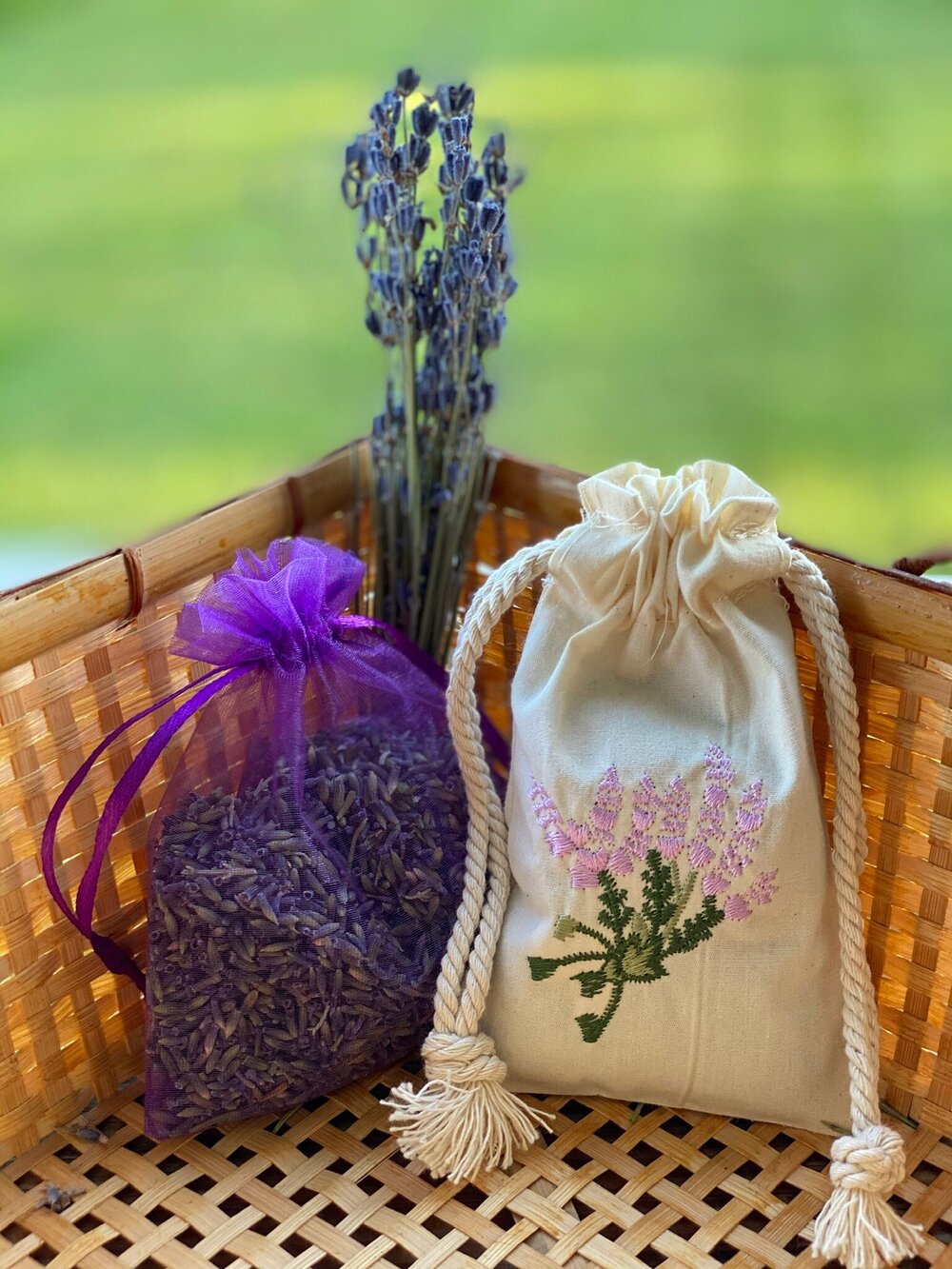 Fafalloagrron 5Pcs Real Lavender Organic Dried Flowers Sachets Buds Bag Fragrance Air Fresher Car Home Decor Deep Purple 