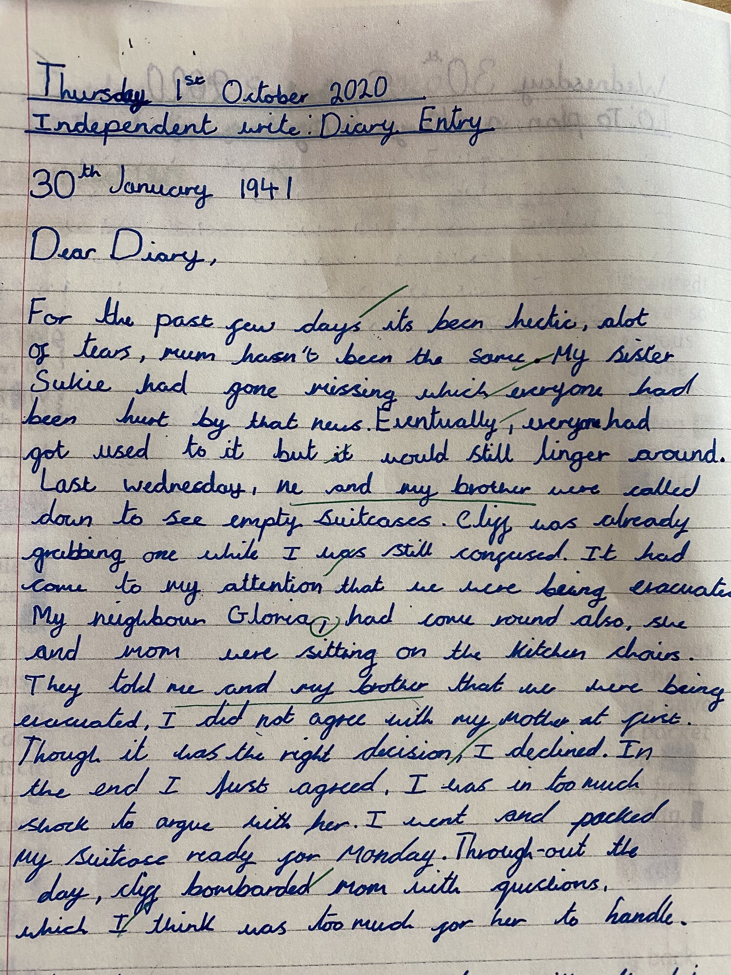 Diary writing — Wyken Croft Primary School