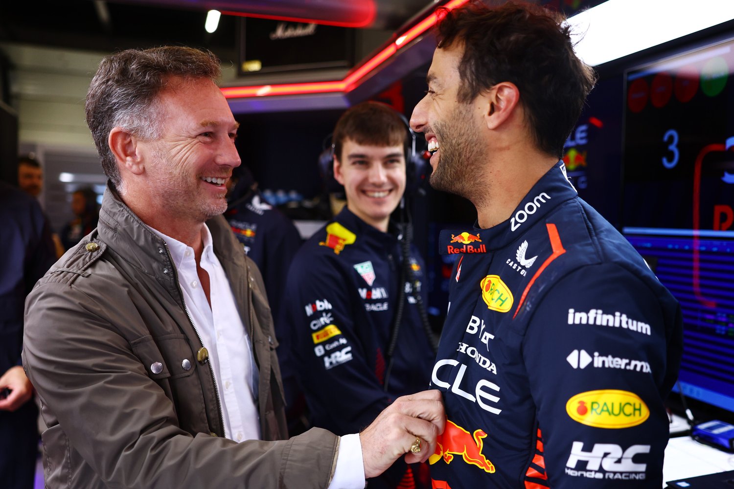 Daniel Ricciardo drives Red Bull RB19 in Silverstone tyre test