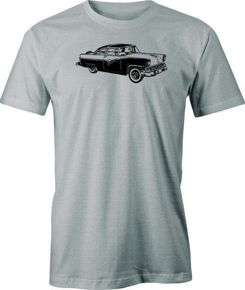 Vintage 55 Ford Victoria Printed Men's  shirt.  Classic 50's Ford. Free Shipping