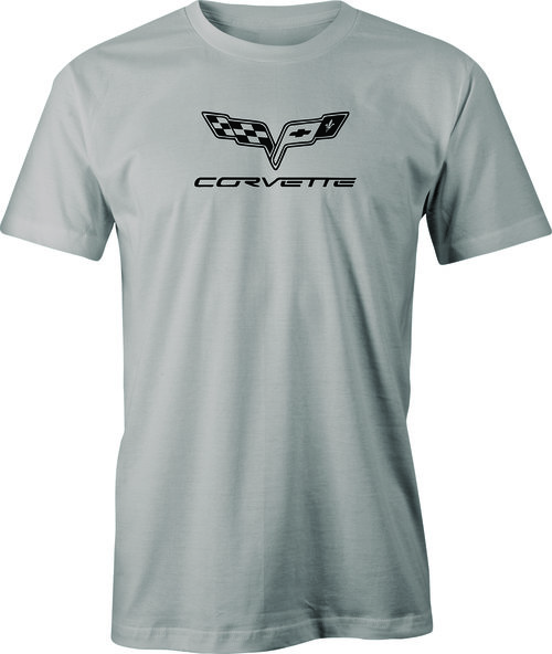 C6 Corvette Blacked out Logo printed Men's T shirt. 