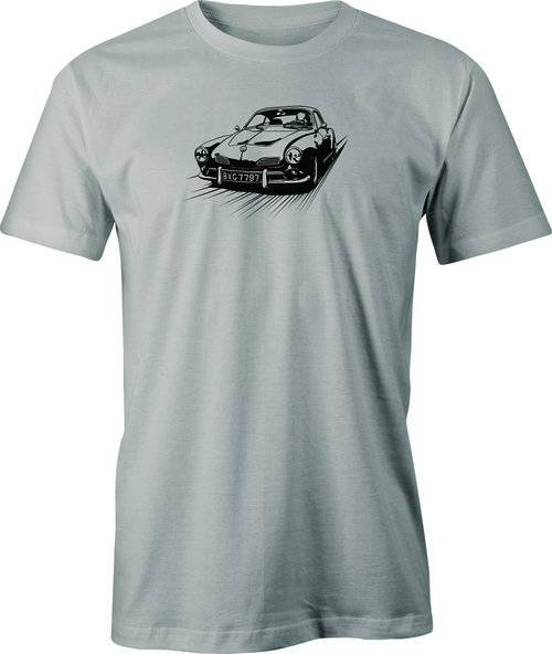 VW Karmen Ghia Racer Drawing printed on Men's T shirt. Free Shipping.