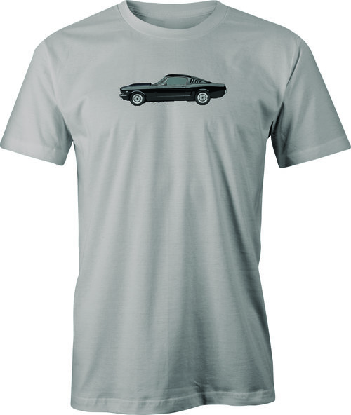Mustang Fastback Image printed on men's T shirt.  Free Shipping.