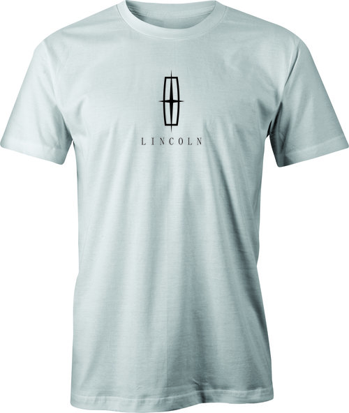 Late Model Lincoln Logo Drawing printed on Men's T shirt.  Free Shipping.