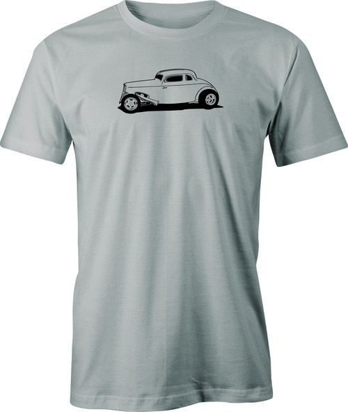 Hot Rod Roadster Drawing printed on Men's T shirt.  Free Shipping