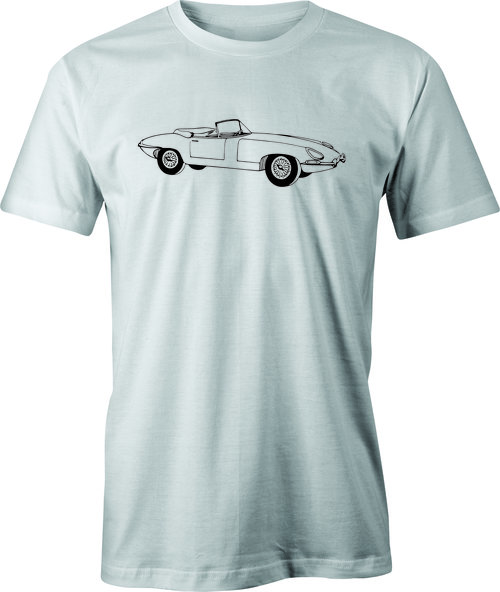 Jaguar XKE Drawing printed on T shirt