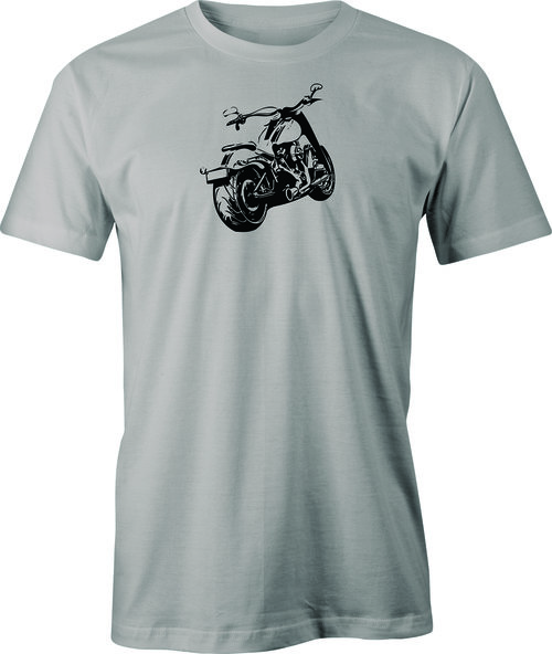Harley Rear View Drawing printed on T shirt