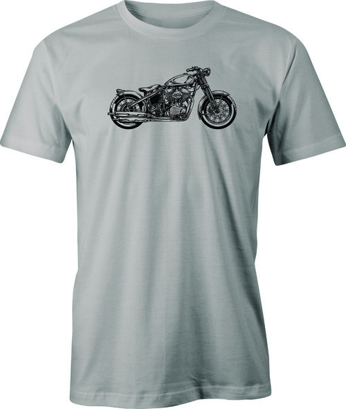 Harley drawing Printed on Men's T shirt.  Free Shipping