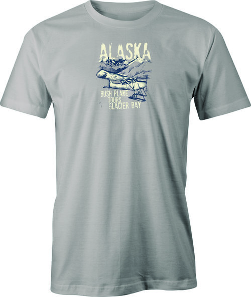 Alaska Bush Plane Drawing printed on T shirt