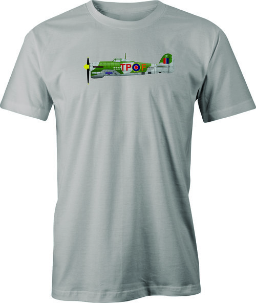 Hawker Typhoon color Image printed on men's T shirt