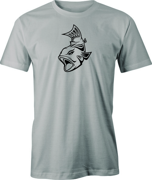 Attack Fish Drawing printed on Men's T shirt