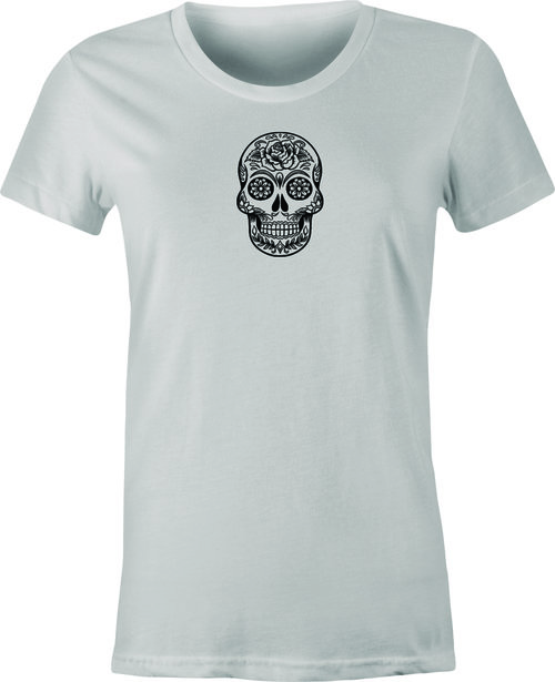 Sugar Skull #1 Mexican Folk Art printed on T shirt
