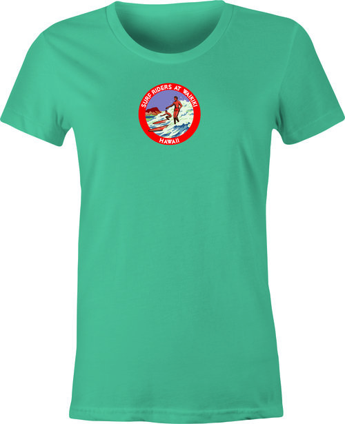 Vintage Waikiki Surf Rider Logo printed on T shirt
