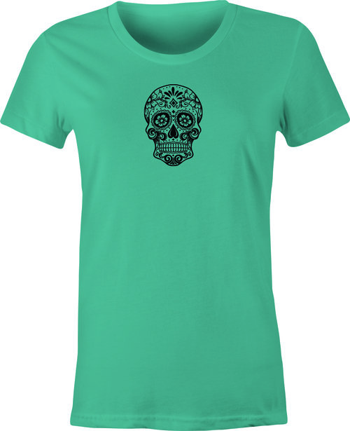 Sugar Skull #2 Mexican Folk Art printed on T shirt