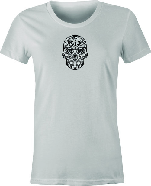Sugar Skull #4 Mexican Folk Art printed on T shirt