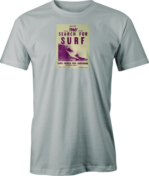 Vintage 1960 Surf Greg Noll Surf film poster printed on T shirt
