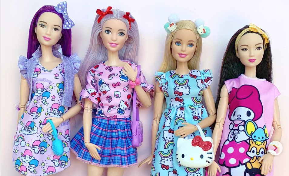One Outfit Randomly Supplied Mattel Barbie Fashions Hello Kitty Doll Dress Set