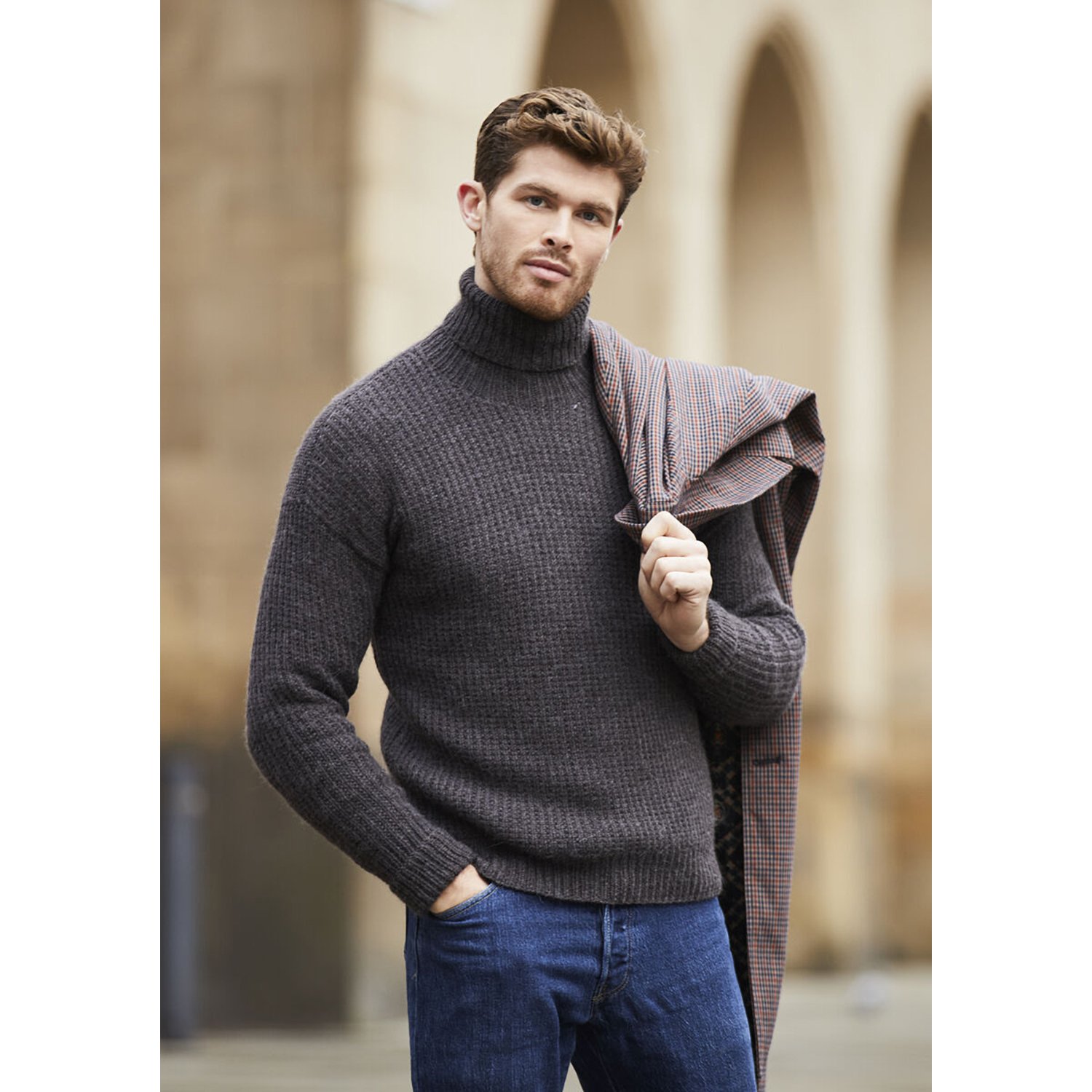 Gandy - Roll-Neck Sweater - Rowan Alpaca Soft DK — Ewe Wool Shop