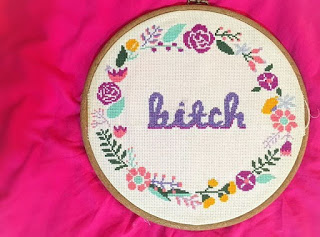 cross-stitch of the word 