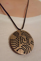 Sci Chic Circuit Board Necklace