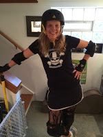 Christa Desir in roller derby gear