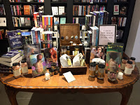 a tabletop display at The Ripped Bodice