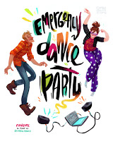 Levi and Cath from Rainbow Rowell's FANGIRL having an emergency dance party - poster  by Simini Blocker